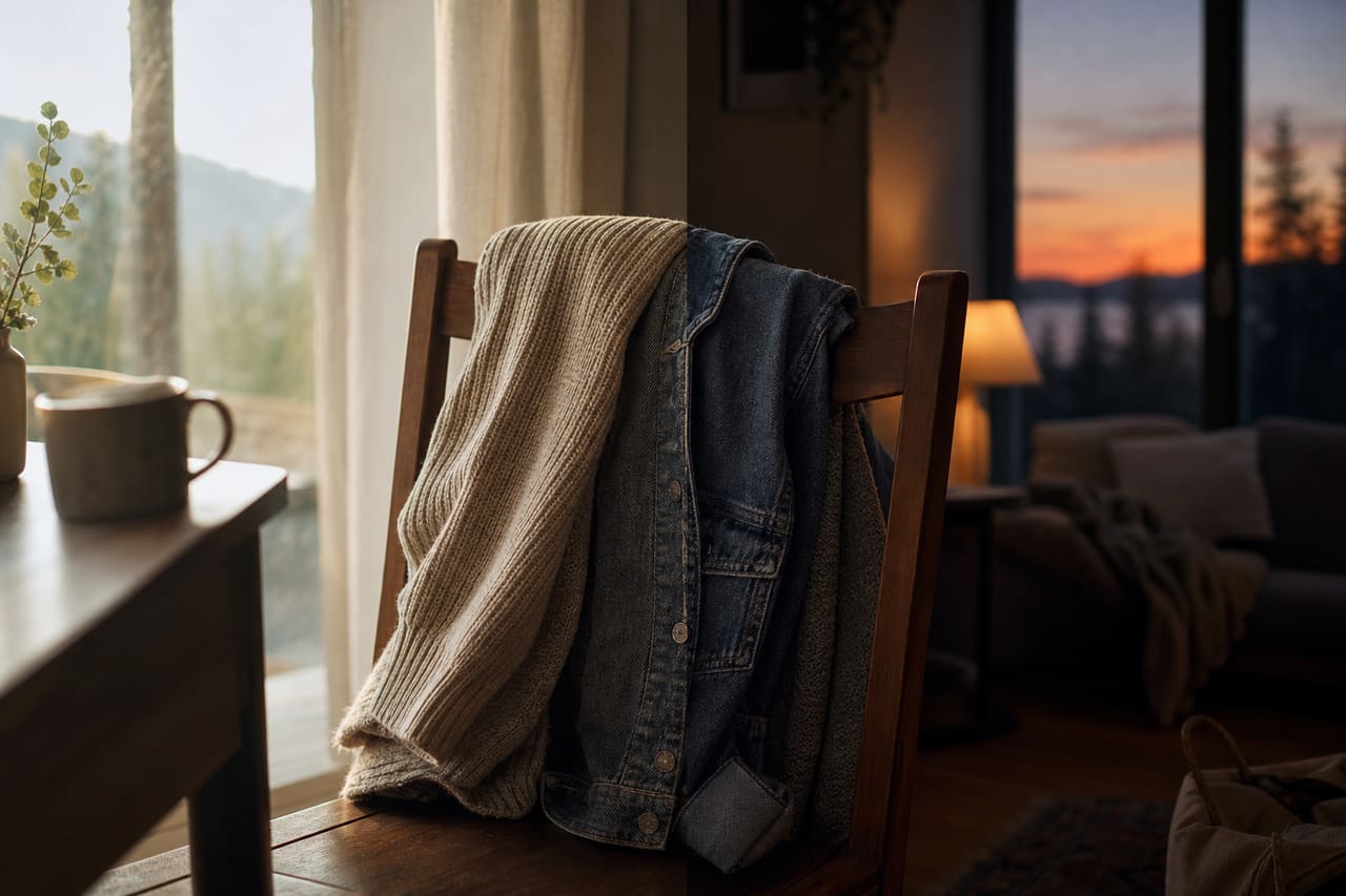 Layering up in the morning and evening to handle a big temperature swing